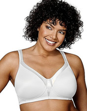New Bra Playtex 18 Hour Sleek  Smooth Wirefree White US4803 MSRP- 36.00 40B
