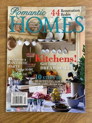 Romantic Homes Magazine April 2012 Kitchens Home Decor Renovation Style