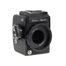 Corpo fotocamera medio formato Kowa Six nero, con rilevatore livello vita