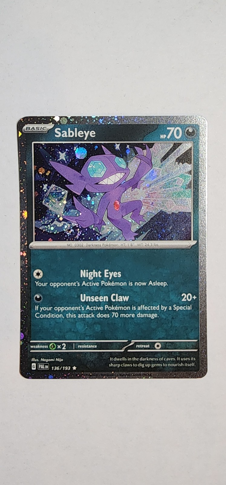 Pokémon - Sableye (Cosmos Holo) 136/193