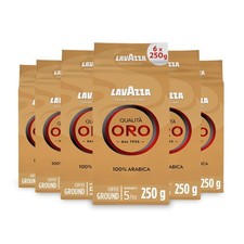 Lavazza, Qualità Oro, Ground Coffee, 6 Packs of 250g Intensity 5/10 Medium Roast 17.76 per kilo