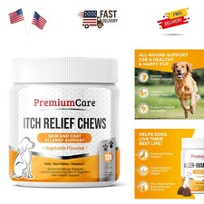 Itch Relief for Dogs - 120 Allergy Chews for Dogs - Anti Itch Seasonal Suppor...