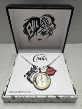 Charm Necklace Disney Cruella De Vil New In Box Silver Plated One Size Gift