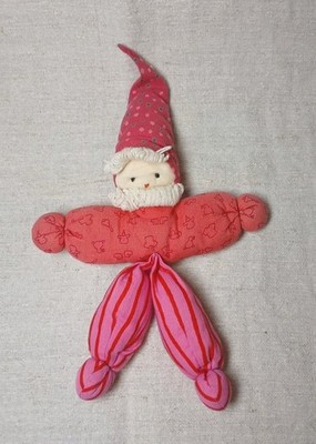   Sigikid Wichtel     Zwerg Zipfelmütze Puppe Stofftier rosa rot 