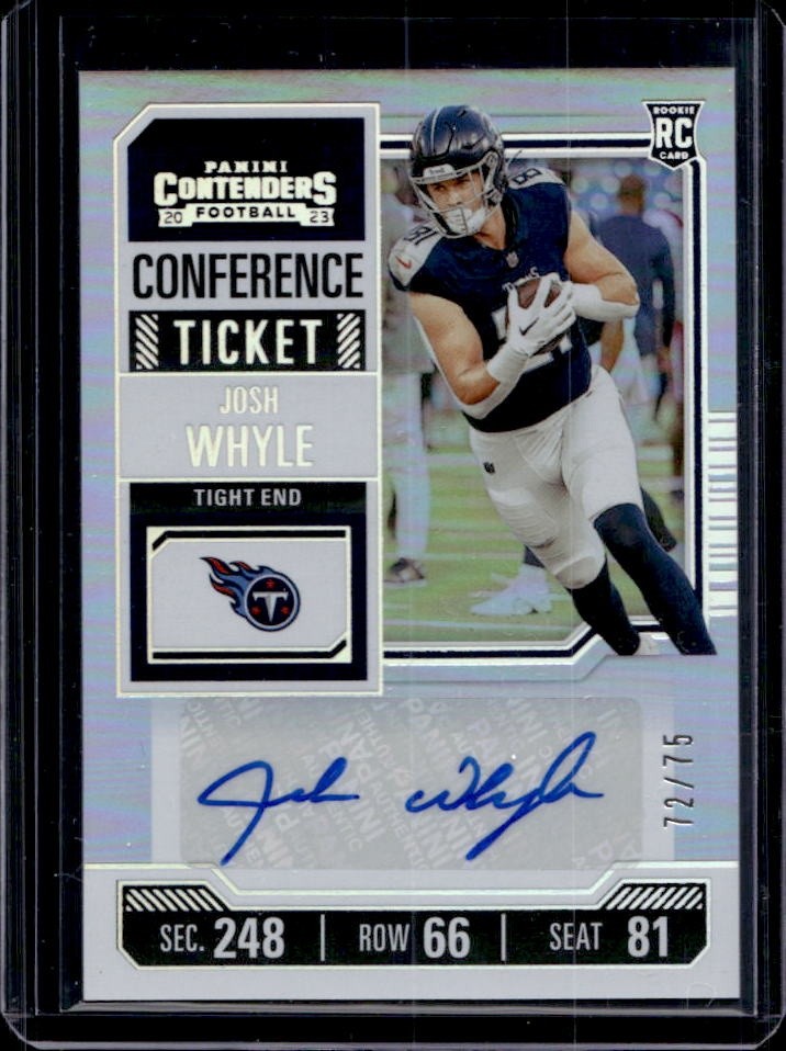 Josh Whyle Panini Contenders #246 Autograph Conference Ticket