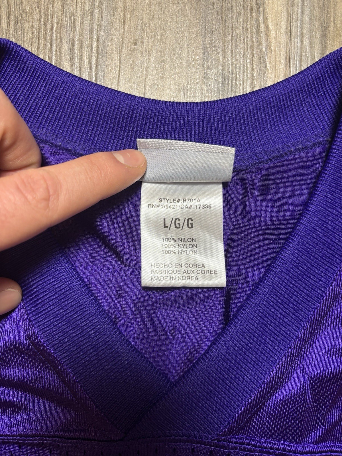 Vintage Reebok Minnesota Vikings NFL Blank Jersey Size L thumbnail 4