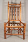 MUSEUM QUALITY 17TH C TURNED CARVER STYLE HEARTH CHAIR ORIGINAL TURNED SEAT RAIL — photo 1