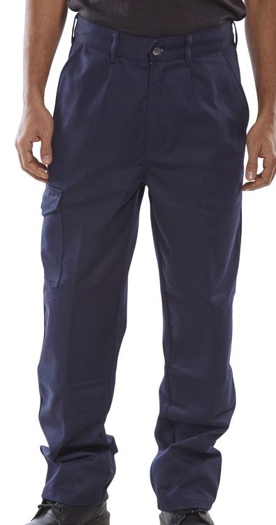 Beeswift Heavyweight Drivers Trousers Navy Blue Size 42T