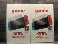 Game Onn. Glass Screen Protector For Nintendo Switch NEW SEALED - LOT OF 2 PACK
