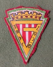 ESCUDO DEL REAL SPORTING DE GIJÓN - VINTAGE - ANTIGUO - DE TELA - NUEVO 