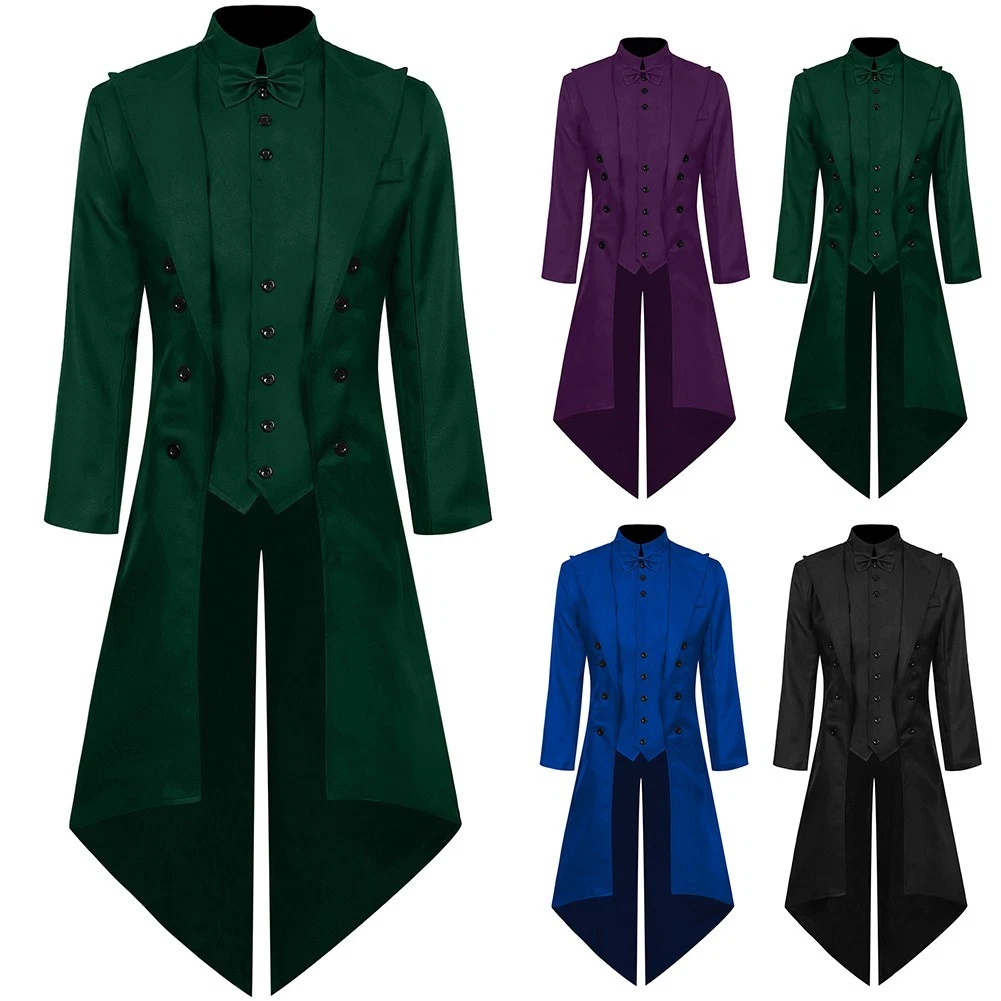 Step Right Up! Steampunk Ringmaster Coat – Men's Vintage Tailcoat Jacket Costume