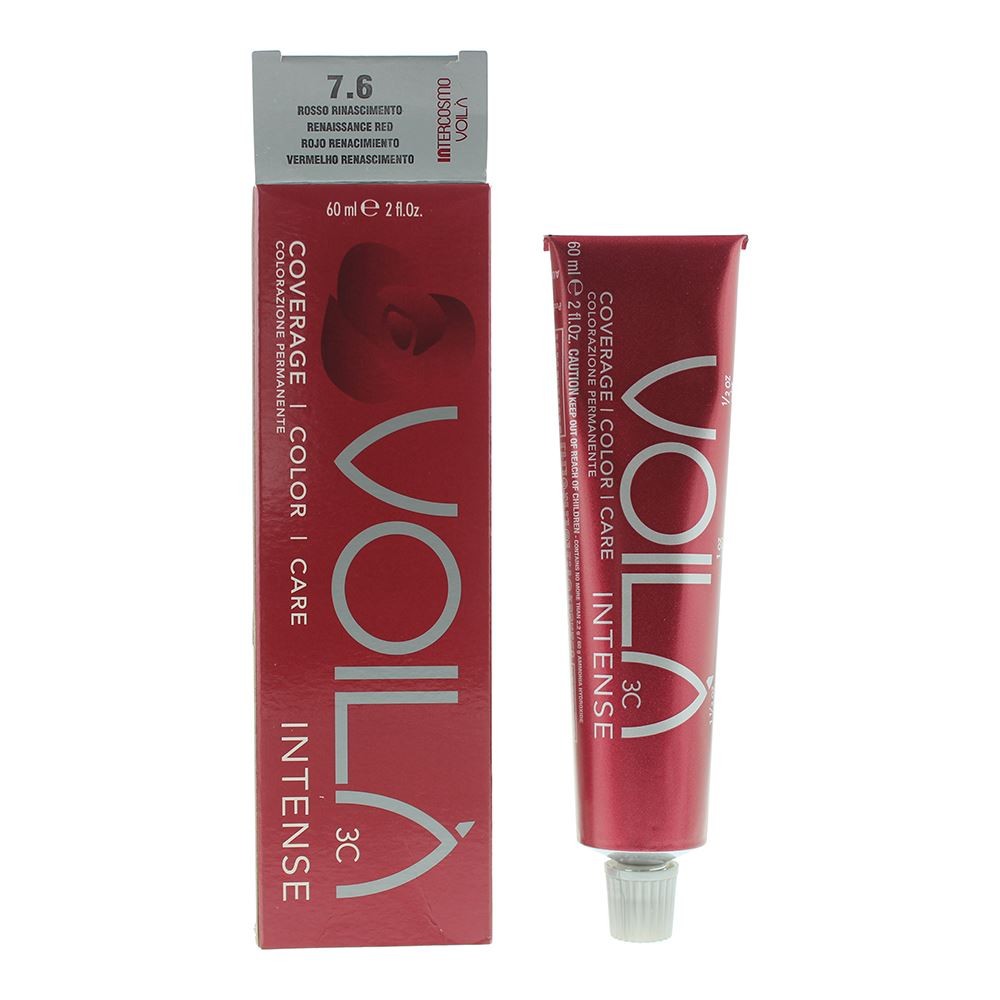 Intercosmo Voil? 3C Intense 7.6 Renaissance Red Hair Colour 60Ml - Image 2