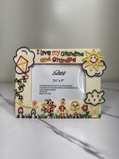 "I LOVE MY GRANDMA GRANDPA" Grandkids Single 3.5 x 5 Photo Picture Frame