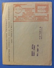 1955 AMR Il Giornale del Commercio - Roma - affrancatura meccanica rossa