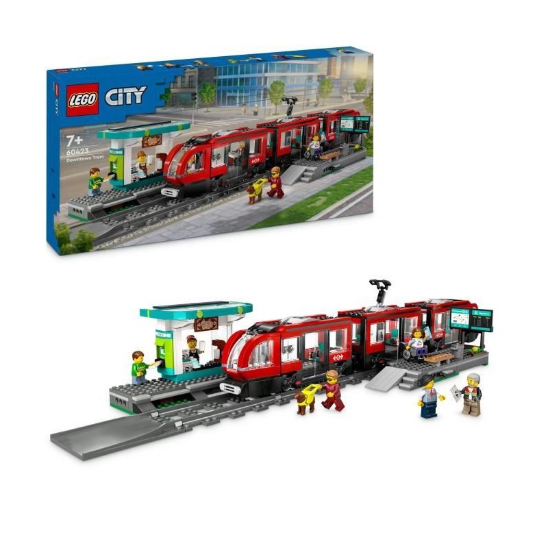 LEGO City 60423 Le tramway du centre-ville idée cadeau d'anniversaire créative