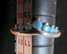 Dainty Boho Turquoise Crown Ring 925 Sterling Silver Stackable Wave Band Size 6 — photo 2