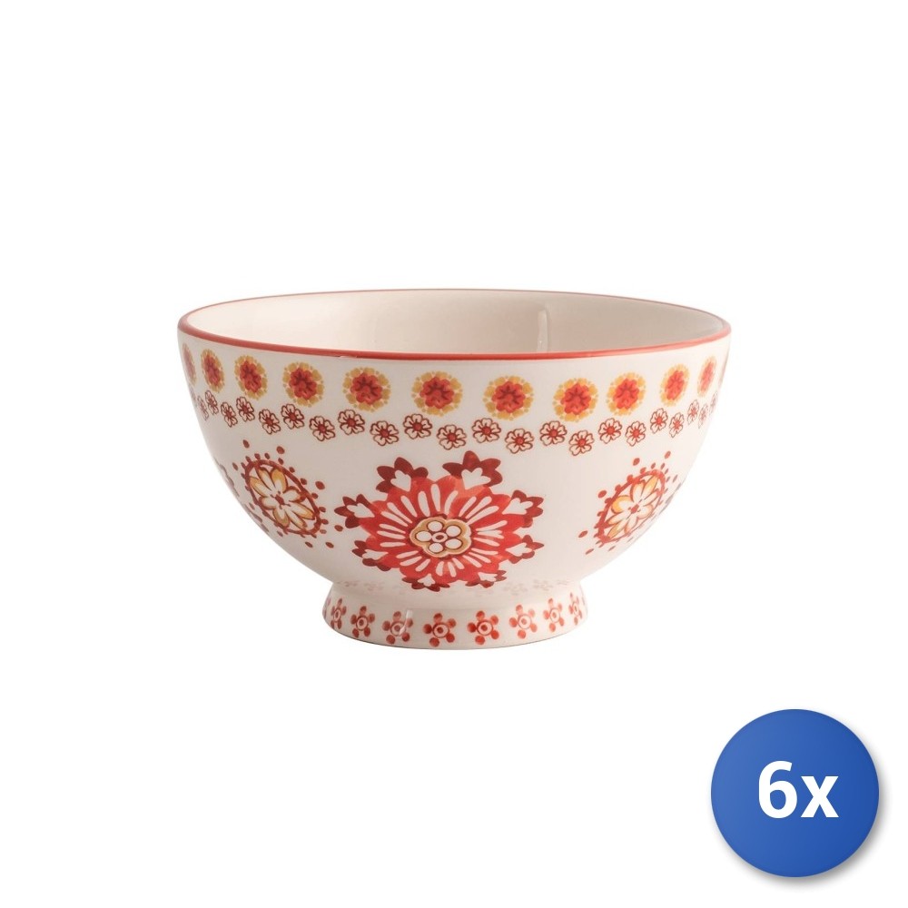 6X H&H Mariasole Bowls, Ceramic, Multicolor, CC500 Fantasy 4