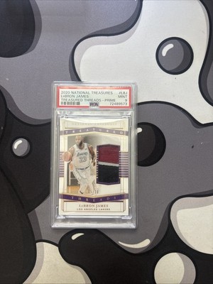 2020 NATIONAL TREASURES LEBRON JAMES TREASURED THREADS - PRIME /10 PSA 9