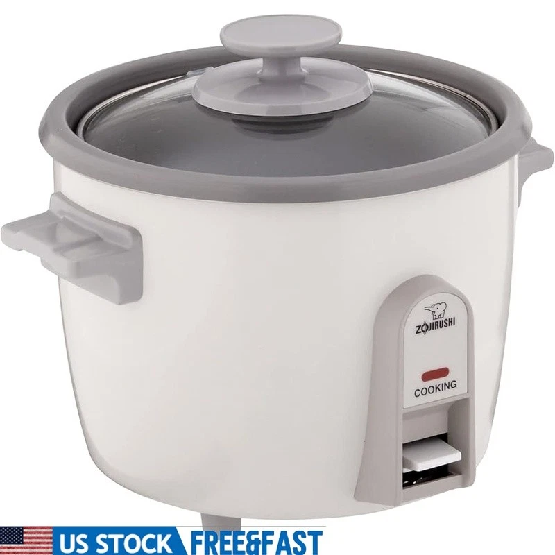 Easy Rice Cooker Nonstick Pan Glass Lid Stay Cool Handles Measuring Cup New
