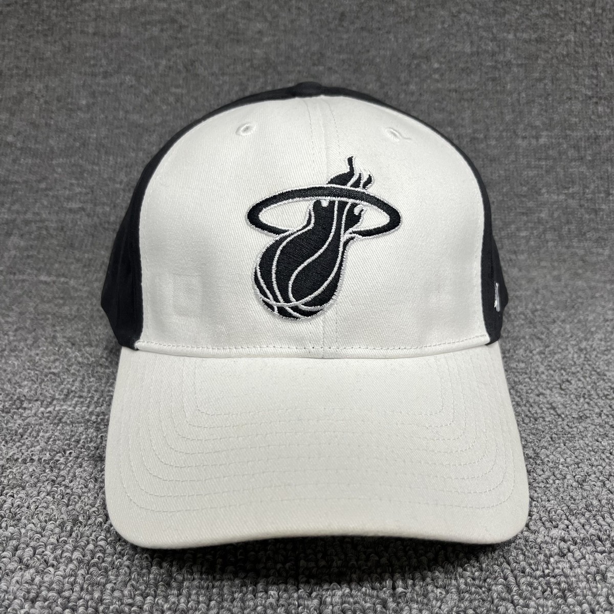 Miami Heat '47 MVP Hat NBA Black White Structured Adjustable Cap OSFA NEW