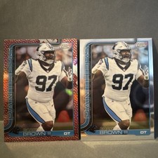 2025 Topps Chrome Football #46 Bobby Brown III Football Leather&   Refractor 