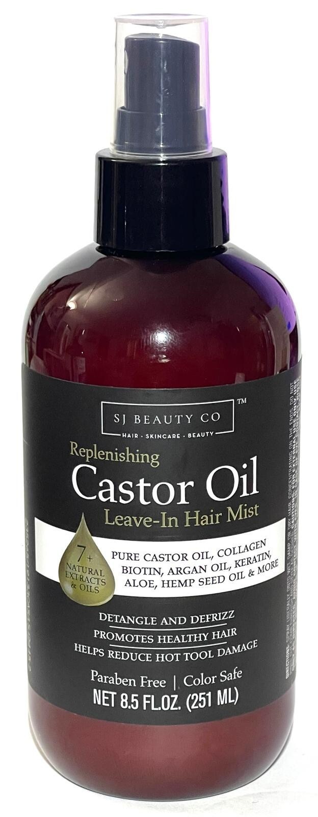 Castor Oil Replenishing Leave-in Hair Mist  8.5 fl oz  Detan