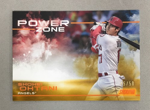 Shohei Ohtani 2019 Topps Stadium Club Power Zone Orange /50 LOS ANGELES DODGERS