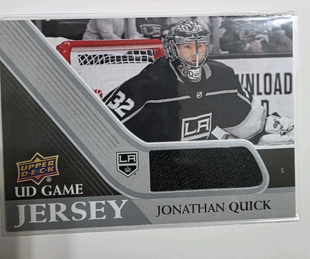 2020-21  UPPER DECK  UD GAME  JERSEY  #GJ-JQ   JONATHAN  QUICK   SERIES 1 HOCKEY