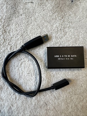 USB 3.0 to mSATA SSD Hard Disk Box Converter Adapter Enclosure External Case New
