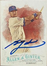 Ben Zobrist Autographed 2016 Topps Allen & Ginter #21 