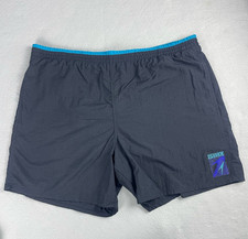 VTG 90s Speedo Swim Trunks L Black Spellout Briefs Surf Ocean OP USA 80s Style