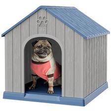 Dog House Outdoor Indoor Plastic Weatherproof Small Medium Dog Kennel