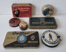 Konvolut aus sieben sch&ouml;nen, alten Werbe / Reklame Dosen - von 1910-1950