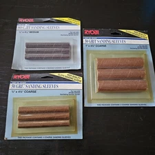 Ryobi Sanding Sleeves Accessories Lot of 3 New Ryobi OSS450 Spindle Sander