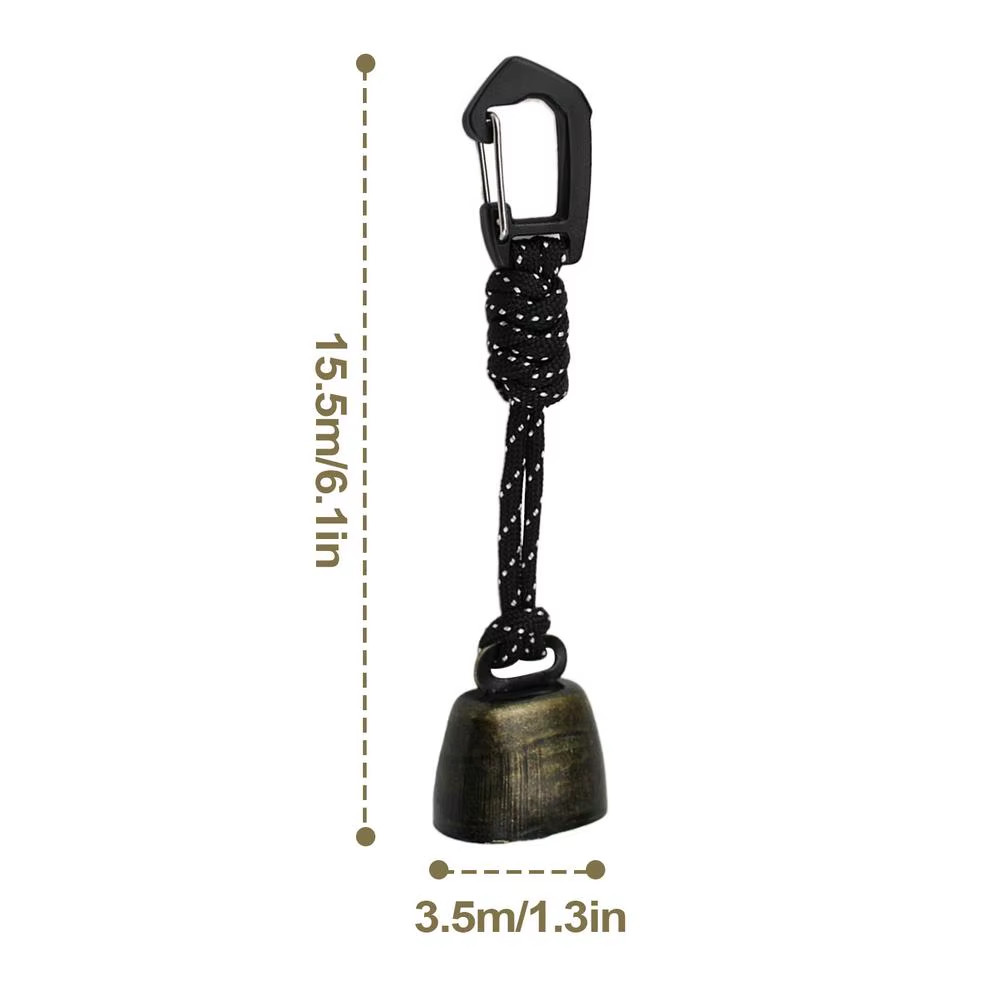 1PC Outdoor Repellent Bear Bell Camping Retro PU Wind Chime 