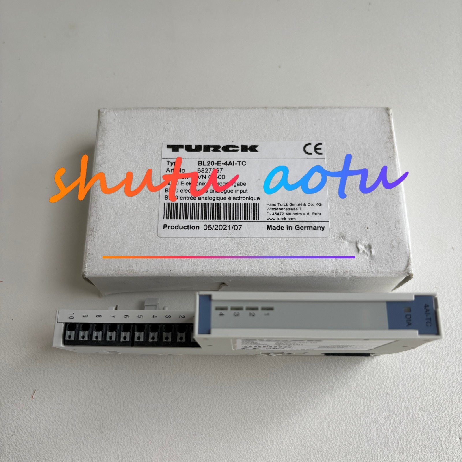 TURCK BL20-E-4AI-TC PLC Module#1pcs new in box