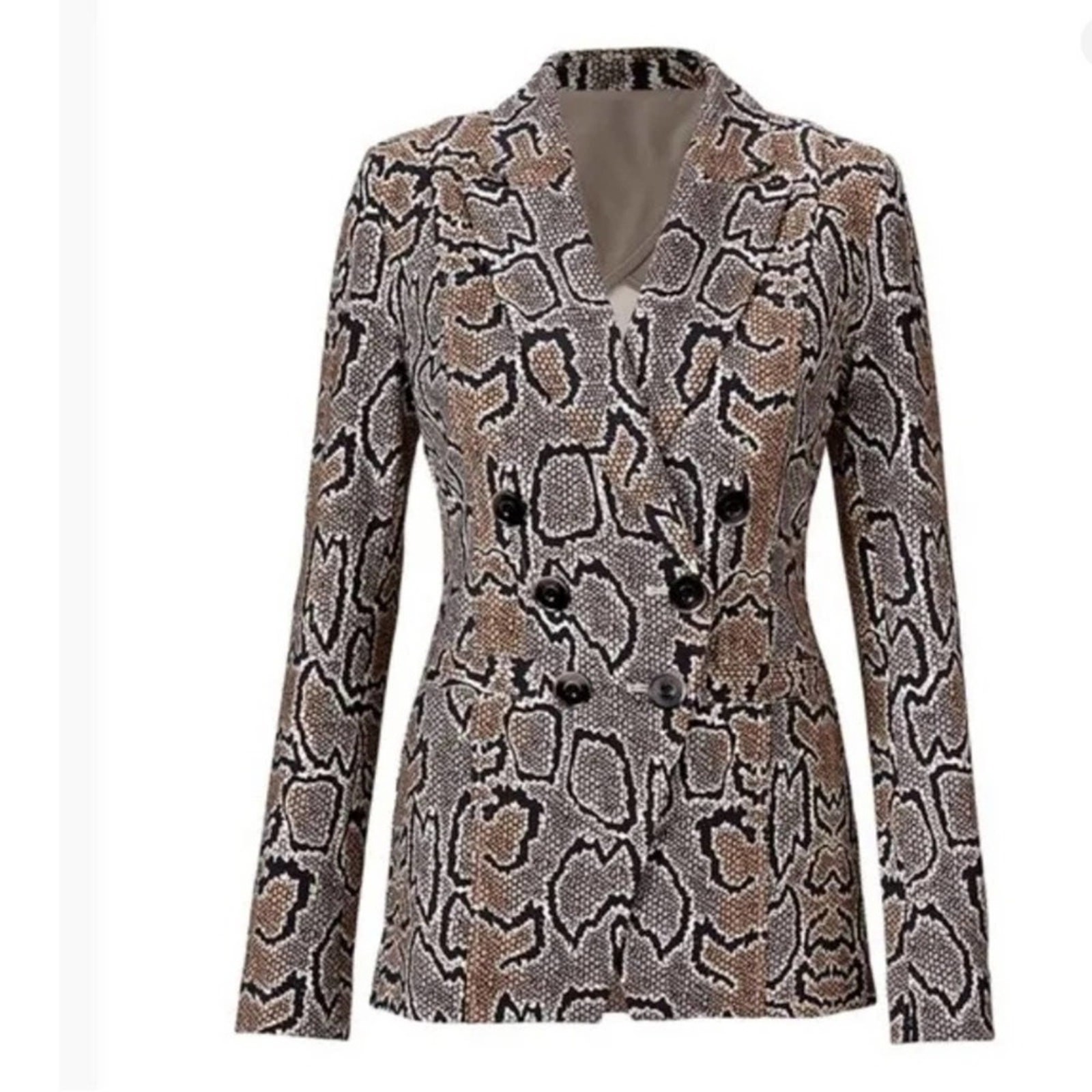 Cabi Double Breasted Python Blazer Size 6 - image 6