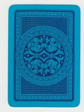 Playing Swap Cards  GENUINE 1 only single  WIDE ENGLISH BRIGHT BLUE DESIGN