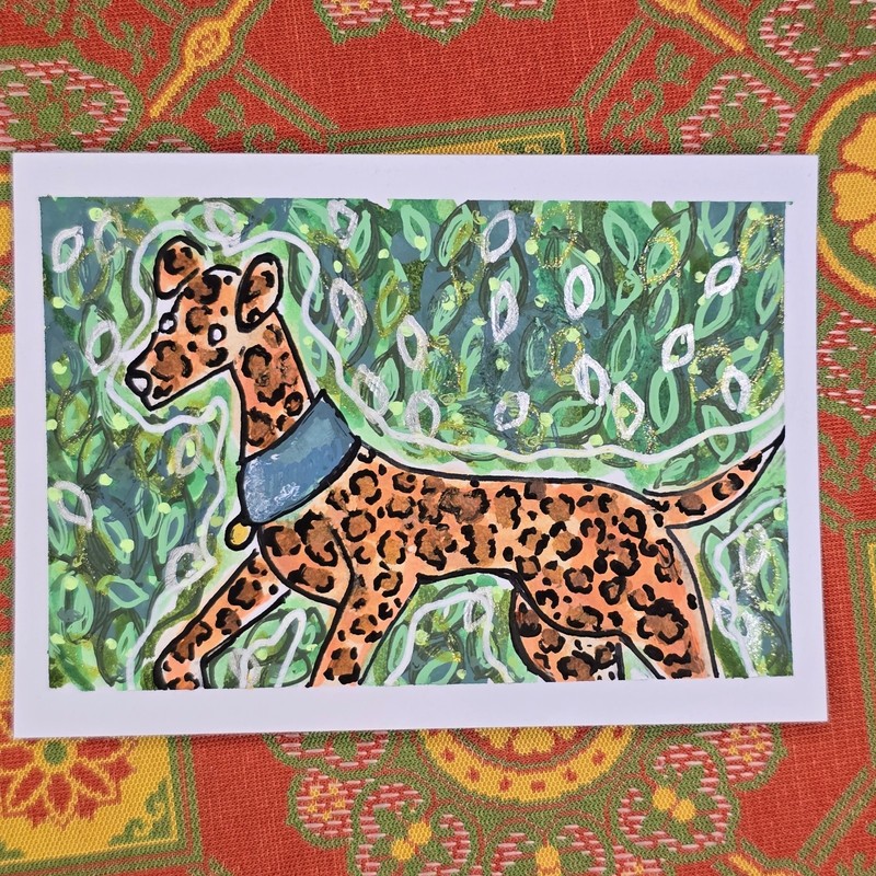 ACEO - Original Acrylic Illustration 2.5x3.5|Spot by Niamh Reilly