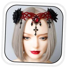 Vampire Headpiece Black Gothic Headband Witcher Masquerade Cosplay Halloween