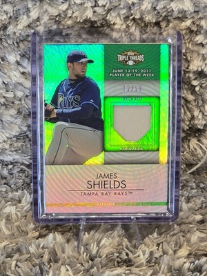 2012 Topps Triple Threads James Shields Game Used Patch /18 Rays
