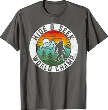 Bigfoot Hide and Seek World Champ Sasquatch Silhouette T-Shirt