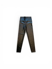 Pleather black womens stretch legging pant size L faux leather