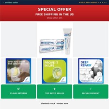 Sensodyne Repair and Protect Whitening Toothpaste 3.4 oz Pack of 2