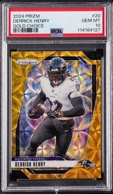 2024 PANINI PRIZM GOLD CHOICE #20 DERRICK HENRY 9/10 PSA 10
