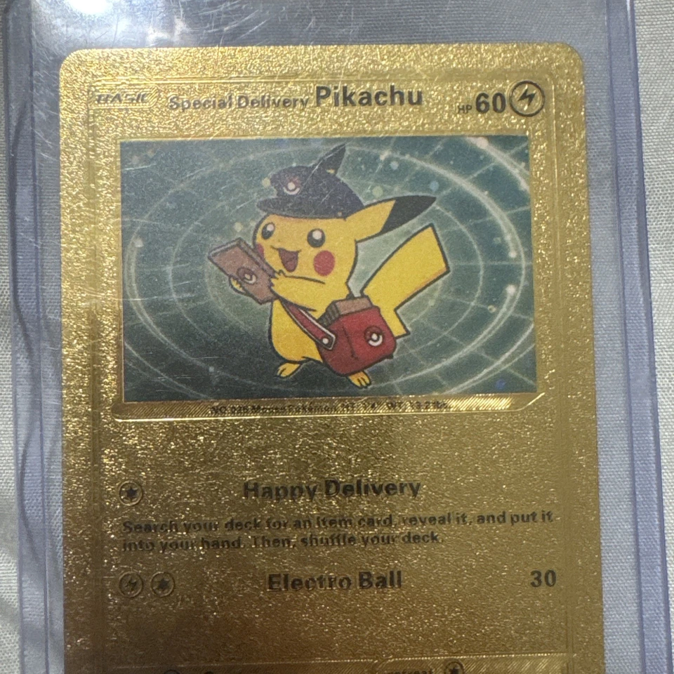 Special Delivery Pikachu SWSH074 SWSH: Sword & Shield Promo Card Gold Foil - Image 2 of 4