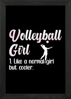Volleyball Mädchen Geschenkideen Gerahmtes Wandbild Poster Leinwanddruck Bild