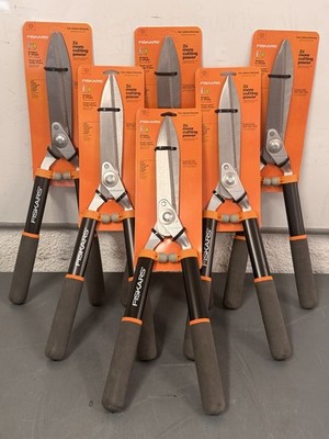 CASE OF 6 Fiskars 22'' Power Lever Hedge/Shrub Shears w/ Bumper/Grip# 391911-1001