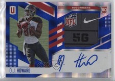 2017 Panini Unparalleled RPS Rookie Tag Size Blue 1/1 OJ Howard Patch Auto v7j