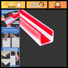 Self-Adhesive Clear Rubber Edge Trim Protector for Plywood Glass - 3/8" U Chan